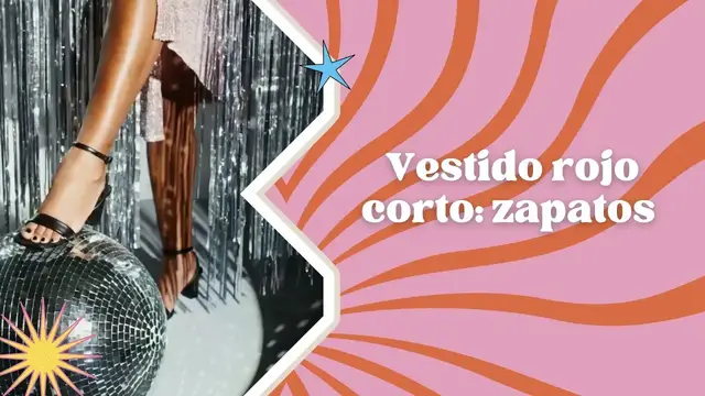 Video thumbnail for Vestido rojo corto: zapatos