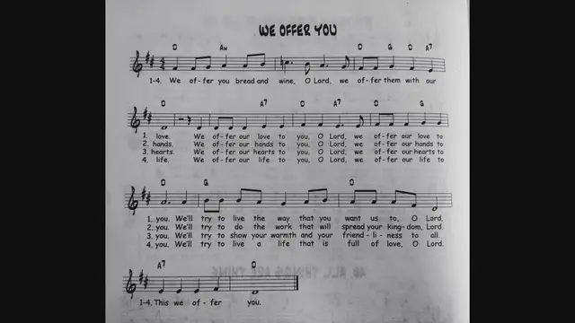 Video thumbnail for We Offer You Bread and Wine - Catholic Mass Song Sheet Music
