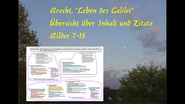 Video thumbnail for Brecht, „Leben des Galilei“ – Bilder 7-15 – Überblick über Inhalt und wichtige Zitate – Flughöhe 2