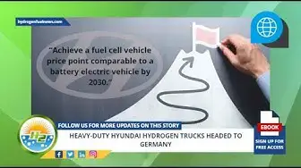 Video thumbnail for Heavy duty Hyundai hydrogen trucks headed to Germany