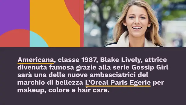 Video thumbnail for Blake Lively nuovo volto di L’Oréal Paris