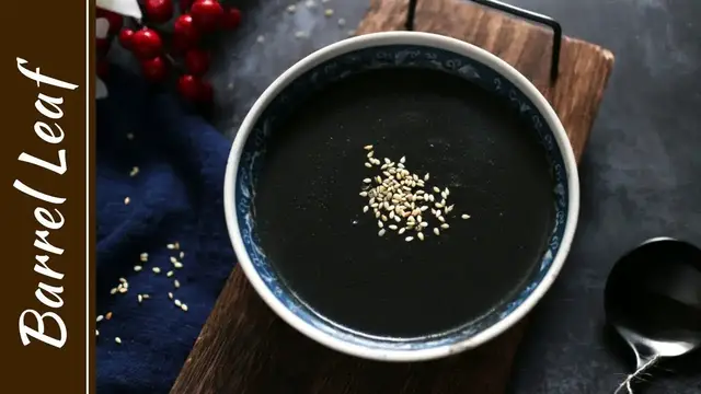 'Video thumbnail for 簡易自製黑芝麻糊 (全素) Easy Homemade Black Sesame Sweet Soup (Vegan)'