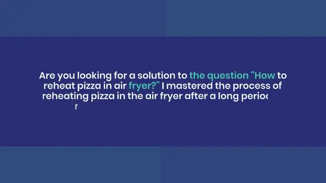 Video thumbnail for “How to reheat pizza in air fryer