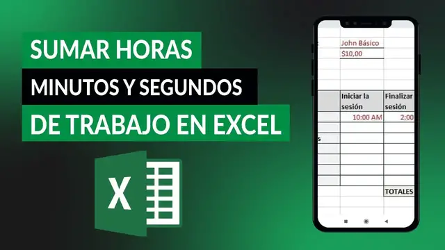 Video thumbnail for Cómo sumar horas, minutos y segundos de trabajo en EXCEL - paso a paso