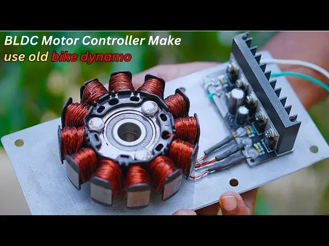 'Video thumbnail for I Made a Brushless Motor and Controller With Bike Dynamo || Bldc motor controller homemade #JLCPCB'