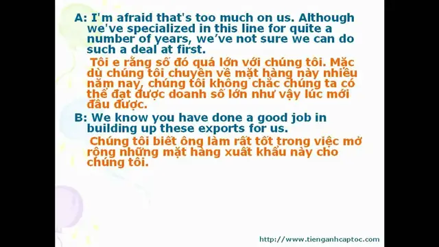 Video thumbnail for English for Trade, Finance, and Bank Unit 25 - Dialogue 003