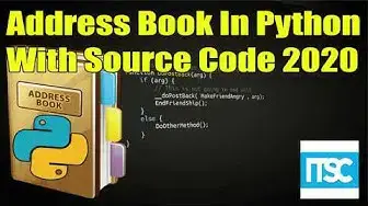 Video thumbnail for Address Book In Python With Source Code | Free Download