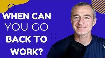 Video thumbnail for when can I go back to work after total knee replacement