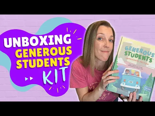 'Video thumbnail for Unboxing + Review: Generous Students Homeschool Curriculum Kit // Inspiring Kids to Live Generously'