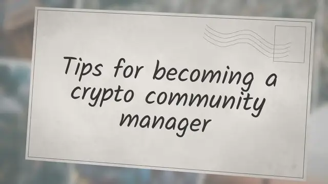 'Video thumbnail for Tips for becoming a crypto community manager'