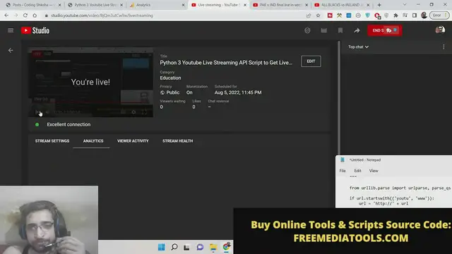 Video thumbnail for Python 3 Youtube Live Streaming API Script to Get Live Stream Messages & Comments in Command Line