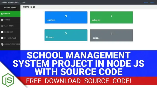 Video thumbnail for School Management System in Node JS with Source Code (Free Download)