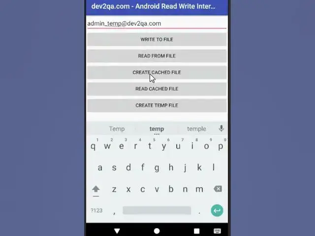 Video thumbnail for android read write internal storage file example