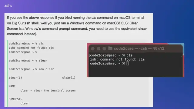 Video thumbnail for zsh command not found cls macOS Big Sur