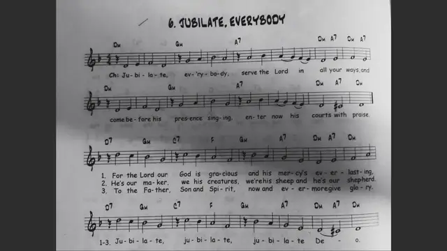 Video thumbnail for Jubilate everybody - Catholic Mass Song Sheet Music