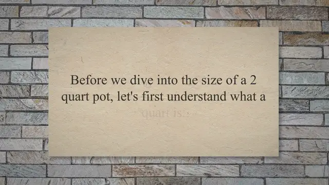 'Video thumbnail for How Big Is 2 Quart Pot?'