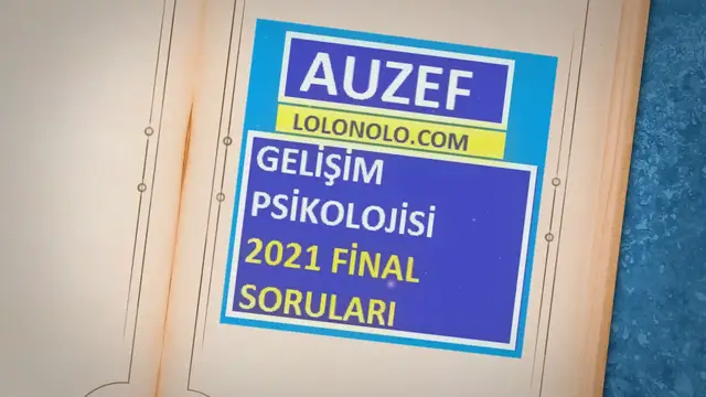 Video thumbnail for Gelişim Psikolojisi 2021 Final Soruları
