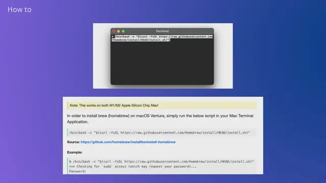Video thumbnail for How to install brew on macOS Ventura