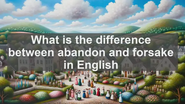 Video thumbnail for What is the difference between abandon and forsake in English?