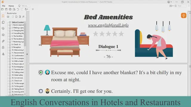 Video thumbnail for English Conversation - Bed amenities