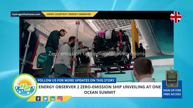 Video thumbnail for Energy Observer 2 zero-emission ship unveiling at One Ocean Summit