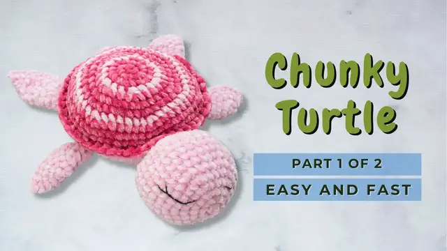 Video thumbnail for How to crochet an easy Turtle free amigurumi animal PART 1 - AMIGURUMI CHUNKY TURTLE