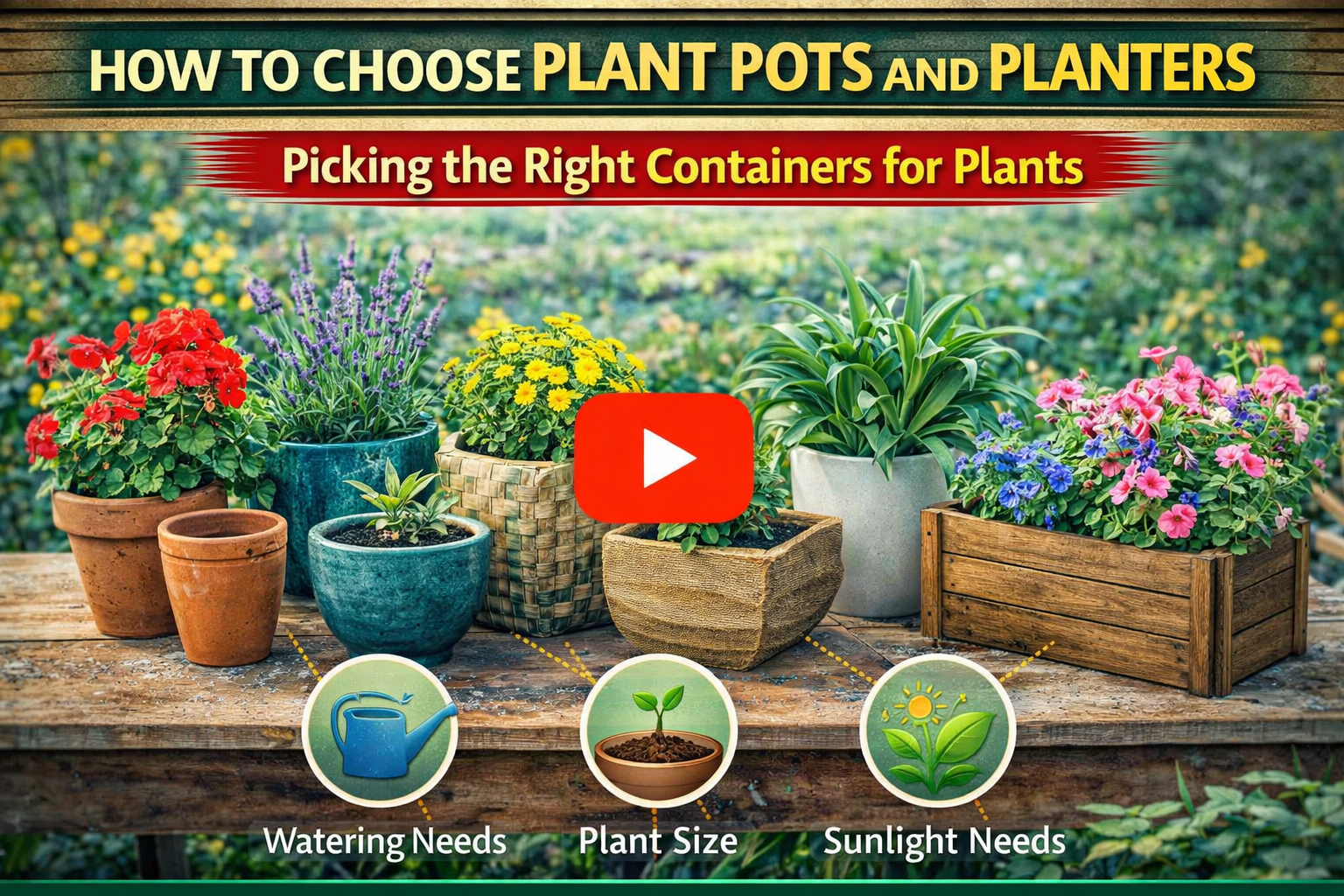 Video thumbnail for How to Choose Plant Pots and Planters | Picking the Right Containers for Plants
