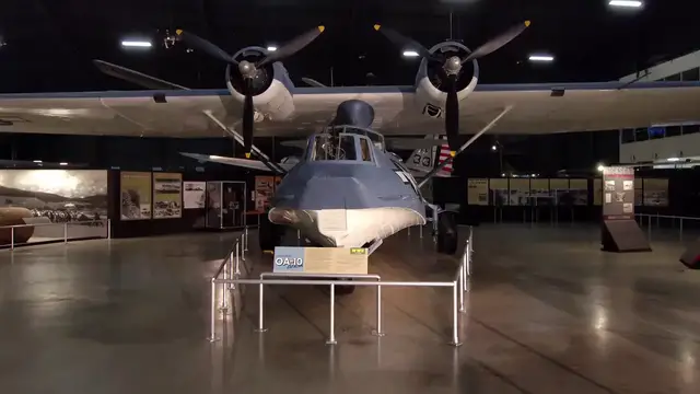 Video thumbnail for Drone Flight National Museum of the U.S. Air Force WWII Gallery(second half)