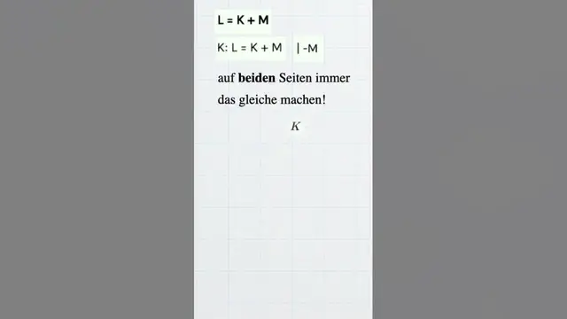 Video thumbnail for Formel umstellen Addition #shorts #123mathe #mathe