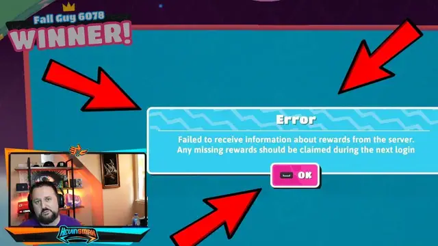'Video thumbnail for Fall Guys Failed To Receive Information About Rewards From The Server'