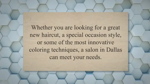 'Video thumbnail for Discover the Best Hair Salons in Dallas: A Guide to the Top 10'