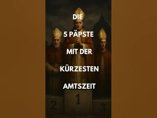Video thumbnail for Die 5 Päpste mit der kürzesten Amtszeit – Platz 1 war kürzer als dein Sommerurlaub im Amt
