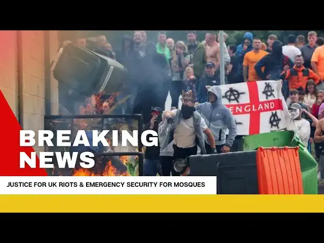 'Video thumbnail for Starmer Vows Justice for UK Riots & Emergency Security for Mosques. #ukriots #breakingnews'