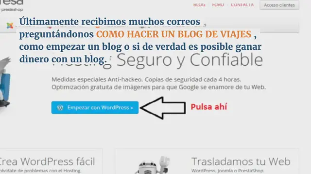 Video thumbnail for Como hacer un blog de viajes PASO A PASO