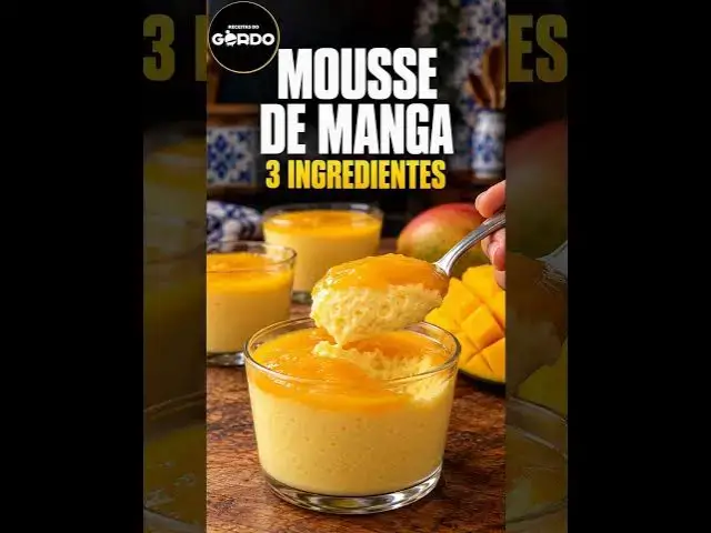 Video thumbnail for Mousse de Manga com 3 Ingredientes 🥭 #ReceitasDoGordo #MousseDeManga #SobremesaFacil #ReceitasDoces