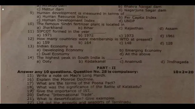Video thumbnail for 10th Social Science Third Revision Question Paper 2019-2020 | Virudhunagar District | English Medium