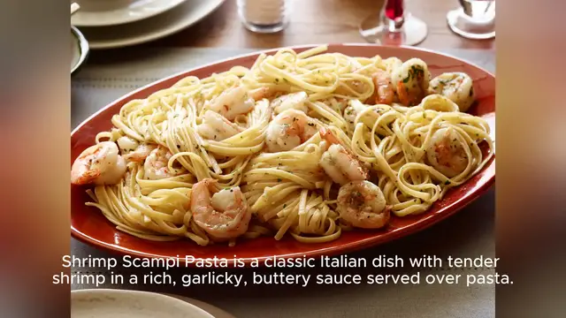 Video thumbnail for shrimp scampi pasta recipe