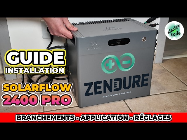 Video thumbnail for SolarFlow 2400 PRO Zendure | Guide branchements | Installation | Réglages application