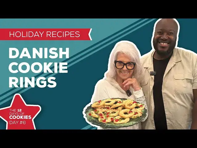 Video thumbnail for Holiday Cooking & Baking Recipes: Danish Cookie Rings Recipe | 6th Day of Christmas Cookies