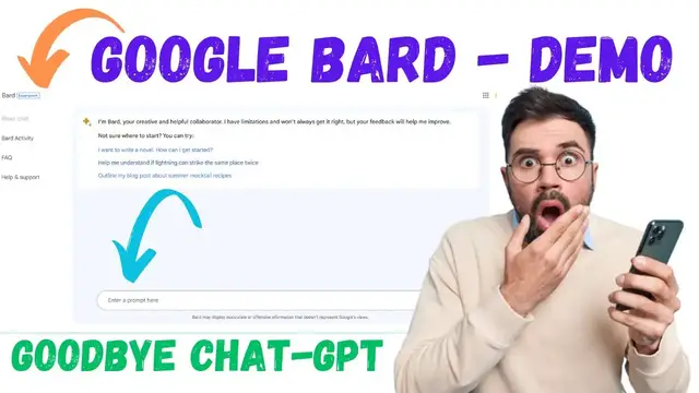 Video thumbnail for Google Bard Demo - First Look 🔥