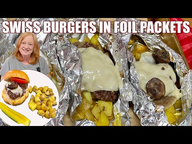 Video thumbnail for FOIL PACKETS SWISS MUSHROOM BURGERS Perfect for Indoor or Outdoor Cooking