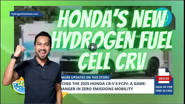 Video thumbnail for Hydrogen News - Introducing the 2025 Honda CR-V e:FCEV: A Game-Changer in Zero Emissions Mobility