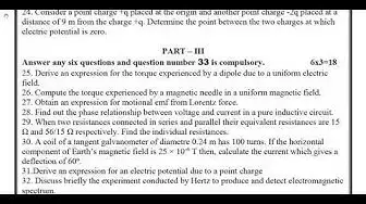 Video thumbnail for 12th Physics Quarterly Exam 2019-20 Model Question Paper-2 | Coimbatore District | English Medium