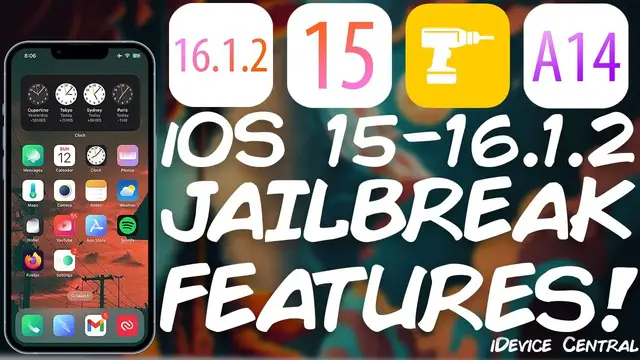 Video thumbnail for iOS 15 - 16.1.2 JAILBREAK BIG News: THEMES, Home Screen Customization, Lock Screen Tweaks & More!