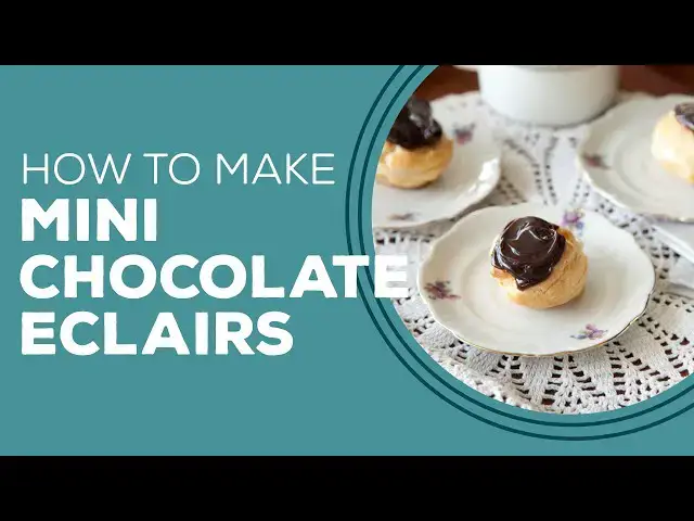 Video thumbnail for Blast from the Past: Mini Chocolate Eclairs Recipe | Cream Puffs with Custard Filling