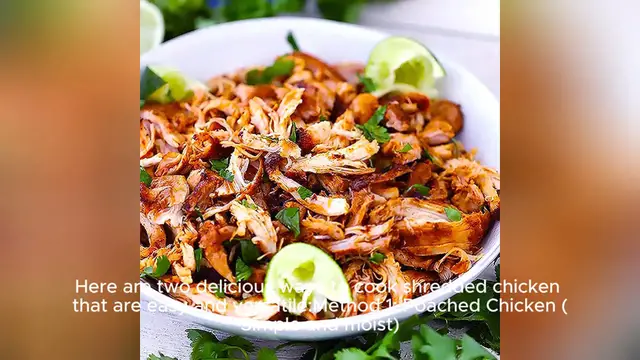 Video thumbnail for shredded chicken recipe