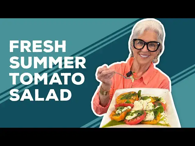 Video thumbnail for Love & Best Dishes: Fresh Summer Tomato Salad Recipe | Caprese Salad Recipes for Lunch