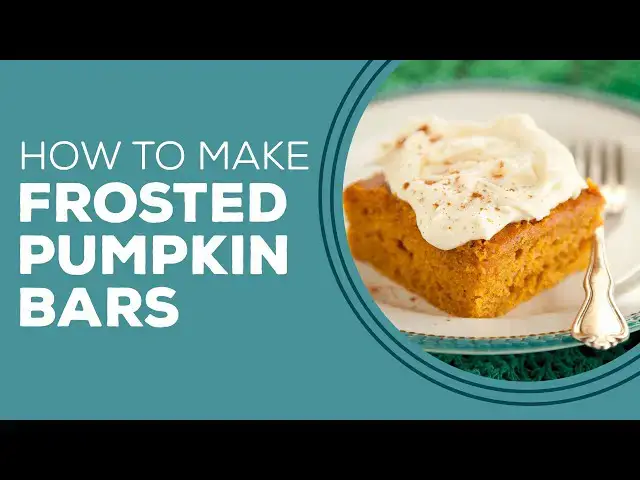 Video thumbnail for Blast from the Past: Frosted Pumpkin Bars Recipe