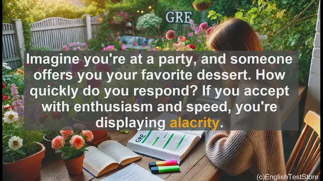 Video thumbnail for GRE Vocabulary Lesson: Exploring Alacrity - Eagerness and Promptness in Action