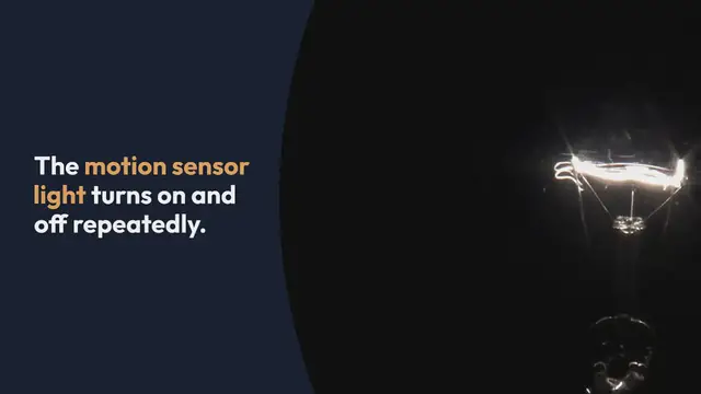 Video thumbnail for Motion sensor light turns on and off repeatedly